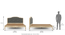 Helena Upholstered Bed (King Bed Size, Natural) by Urban Ladder - Design 1 Dimension - 419074