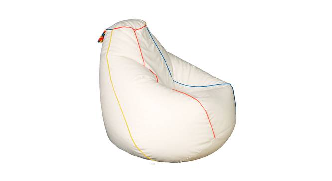 Carlina Filled Bean Bag (White, with beans Bean Bag Type) by Urban Ladder - Cross View Design 1 - 419178