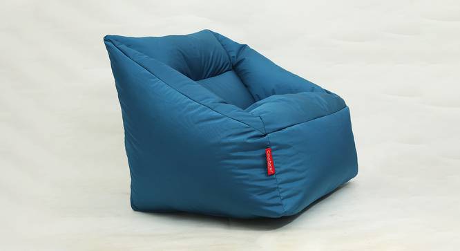 Freya Filled Bean Bag (Blue, with beans Bean Bag Type) by Urban Ladder - Front View Design 1 - 419284