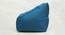 Freya Filled Bean Bag (Blue, with beans Bean Bag Type) by Urban Ladder - Rear View Design 1 - 419306