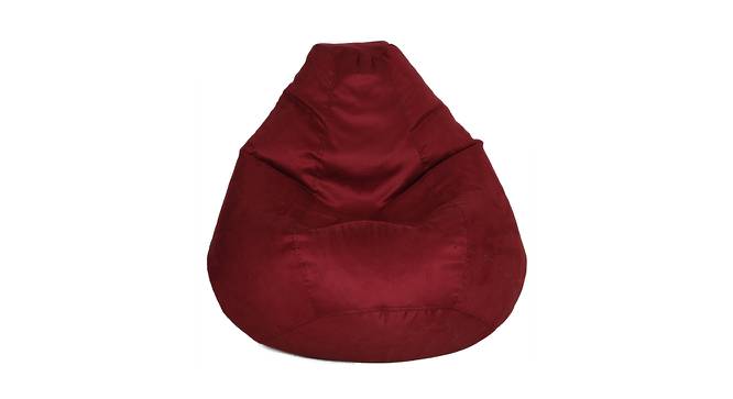 Leone Filled Bean Bag (Maroon, with beans Bean Bag Type) by Urban Ladder - Cross View Design 1 - 419340