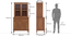 Malabar Tall Crockery Unit (Amber Walnut Finish) by Urban Ladder - - 