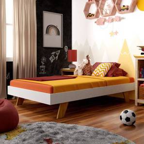 Bunk Bed Design Ashle Bed (Matte Finish, White & Natural)