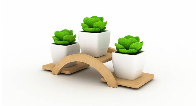 Cono Planter (Beige, Medium Size) by Urban Ladder - Front View Design 1 - 419872