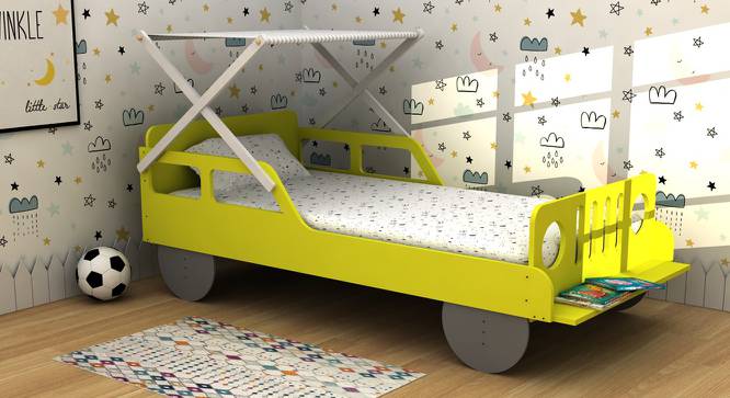 Stewie Bed (Yellow, Matte Finish) by Urban Ladder - Front View Design 1 - 419956