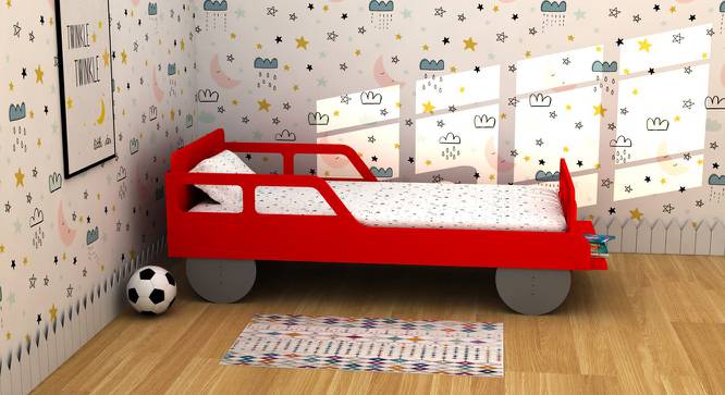 Daria Bed (Red, Matte Finish) by Urban Ladder - Cross View Design 1 - 419964