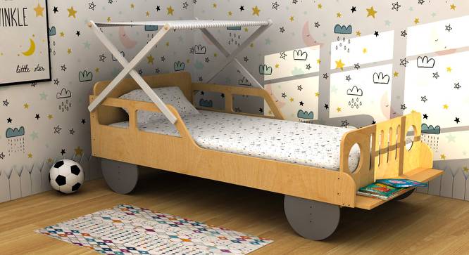 Stewie Bed (Natural, Matte Finish) by Urban Ladder - Cross View Design 1 - 419967