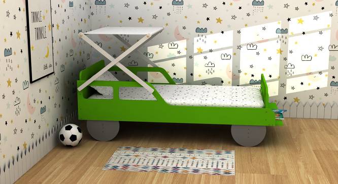 Stewie Bed (Green, Matte Finish) by Urban Ladder - Cross View Design 1 - 419968