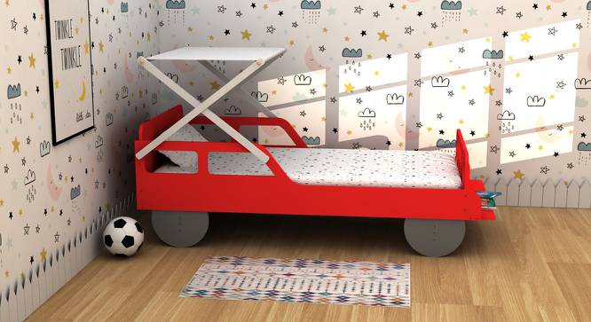 Stewie Bed (Red, Matte Finish) by Urban Ladder - Cross View Design 1 - 419970