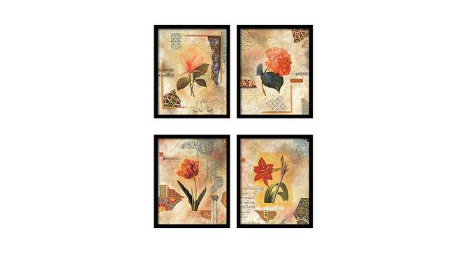 Dashiell Wall Art Set of 4 (Brown) by Urban Ladder - Front View Design 1 - 420324