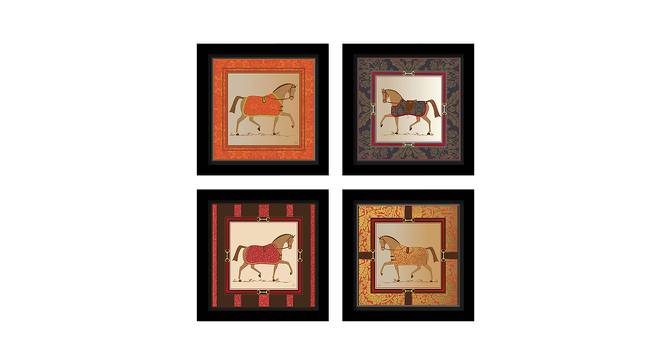 Delilah Wall Art Set of 4 (Black) by Urban Ladder - Front View Design 1 - 420325