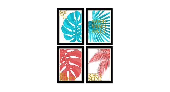 Faye Wall Art Set of 4 (White) by Urban Ladder - Front View Design 1 - 420348