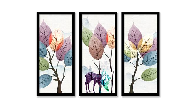Huntley Wall Art Set of 3 (White) by Urban Ladder - Front View Design 1 - 420361