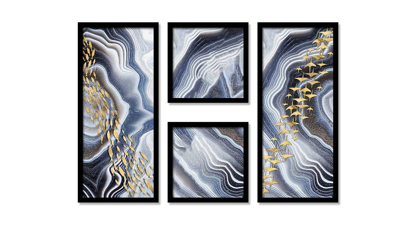 Black Wood Wall Art Urban Ladder