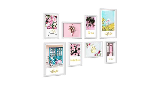 Mabel Wall Art Set of 8 (Pink) by Urban Ladder - Front View Design 1 - 420414