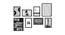 Nellie Wall Art Set of 8 (Black) by Urban Ladder - Front View Design 1 - 420421