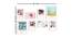 Mallory Wall Art Set of 8 (Pink) by Urban Ladder - Design 1 Dimension - 420446