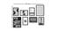 Nellie Wall Art Set of 8 (Black) by Urban Ladder - Design 1 Dimension - 420450