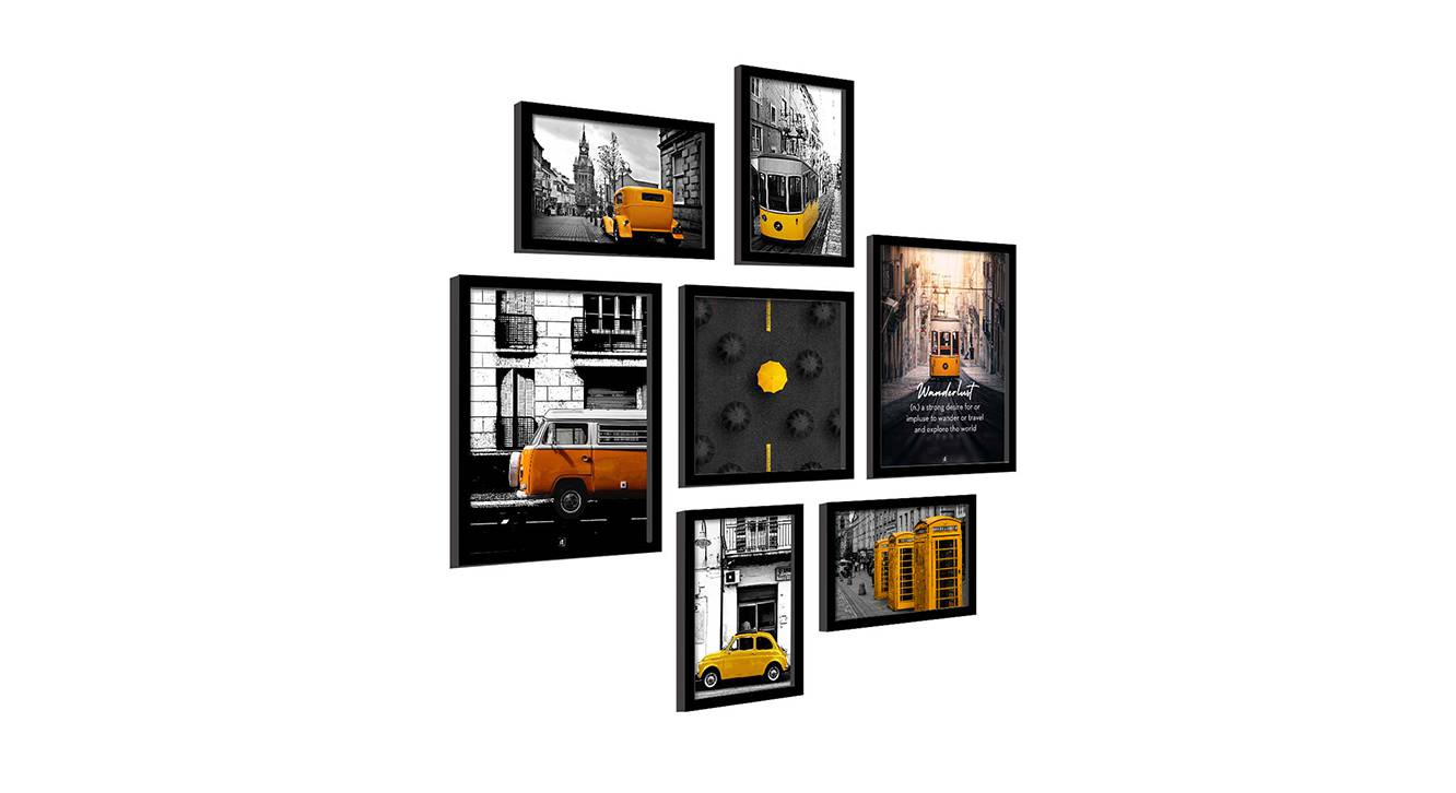 Black Wood Wall Art Urban Ladder