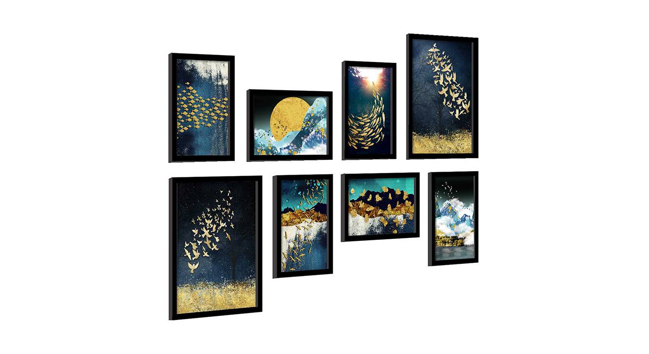 Black Wood Wall Art Urban Ladder