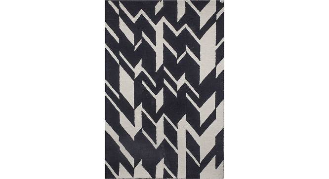 Hedley Carpet (Rectangle Carpet Shape, Black & White, 183 x 122 cm  (72" x 48") Carpet Size) by Urban Ladder - Cross View Design 1 - 420562