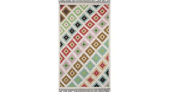 Rheneas Dhurrie (91 x 152 cm  (36" x 60") Carpet Size, Multicolor) by Urban Ladder - Cross View Design 1 - 420646