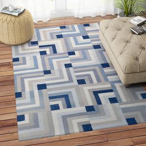 Dhurries Design Multicolor Geometric Hand Woven Wool Dhurrie