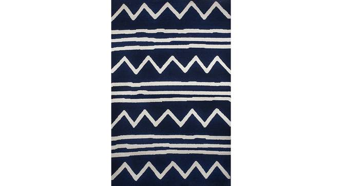 Willes Carpet (Blue, Rectangle Carpet Shape, 183 x 122 cm  (72" x 48") Carpet Size) by Urban Ladder - Cross View Design 1 - 420694