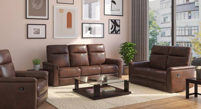 Barnes Recliner (Three Seater, Tuscan Brown) by Urban Ladder - Full View Design 1 - 420778