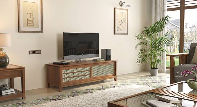 Fujiwara TV Unit (Amber Walnut Finish) by Urban Ladder - Full View Design 1 - 420802