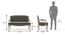 Helena Loveseat / 2 Seater Sofa (Natural) by Urban Ladder - Design 1 Dimension - 420814
