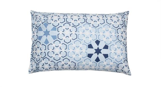 Alfre Bedsheet Set (Blue, Regular Bedsheet Type, King Size) by Urban Ladder - Cross View Design 1 - 420857