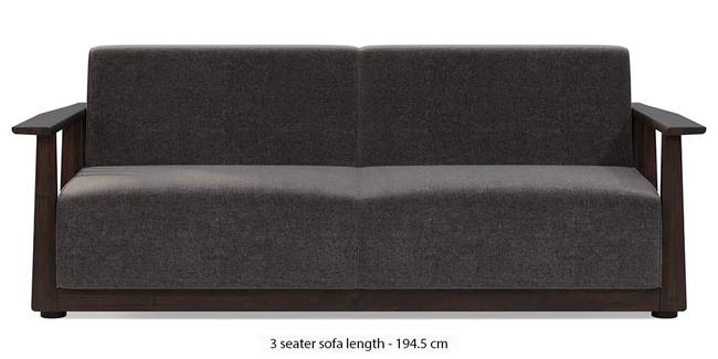 Serra Wooden Sofa - Mahogany Finish (Smoke Grey) (2-seater Custom Set - Sofas, None Standard Set - Sofas, Smoke Grey, Fabric Sofa Material, Regular Sofa Size, Regular Sofa Type)