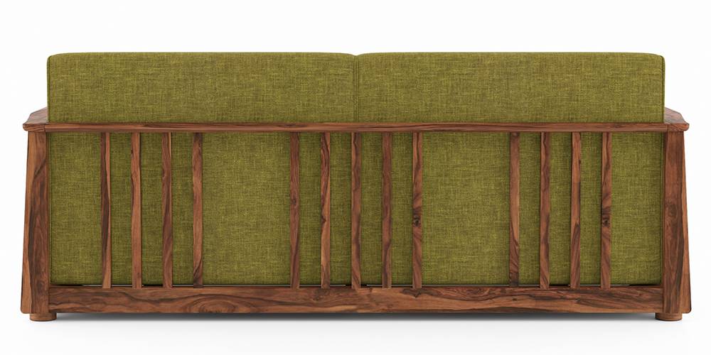 Serra Wooden Sofa - Teak Finish (Green Olivia) by Urban Ladder - - 