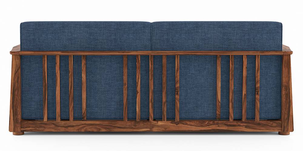 Serra Wooden Sofa - Teak Finish (Midnight Blue) by Urban Ladder - - 