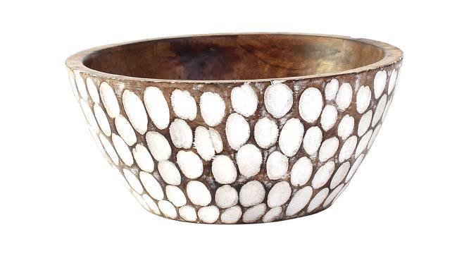 Seepi Serving Bowl (Free Size, Single Set, White/Natural) by Urban Ladder - Cross View Design 1 - 421193