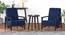 Sinata Arm Chair (Blue Velvet) by Urban Ladder - Full View Design 1 - 421294