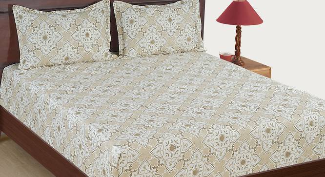 Damian Bedsheet Set (White, Queen Size) by Urban Ladder - Front View Design 1 - 421434