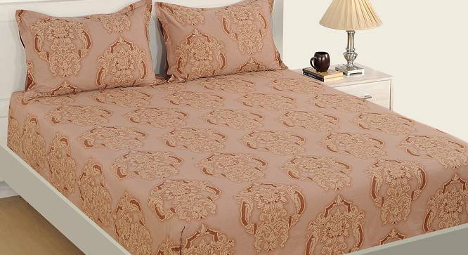 Jayleen Bedsheet Set (Pink, Regular Bedsheet Type, King Size) by Urban Ladder - Front View Design 1 - 421462