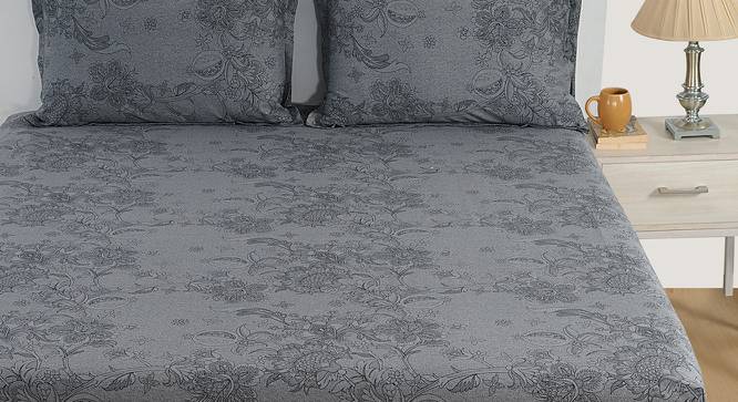 Ailani Bedsheet Set (Grey, Regular Bedsheet Type, Queen Size) by Urban Ladder - Cross View Design 1 - 421492
