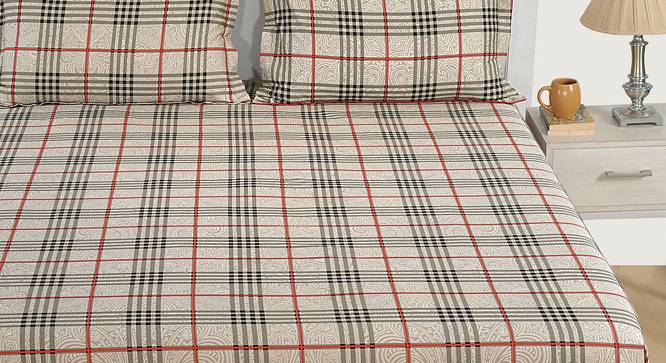 Alejandra Bedsheet Set (Brown, Regular Bedsheet Type, Queen Size) by Urban Ladder - Cross View Design 1 - 421494