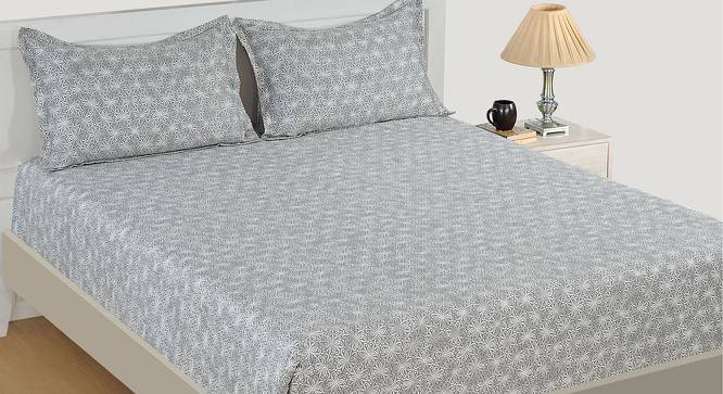 Pailey Bedsheet Set (Grey, Queen Size) by Urban Ladder - Front View Design 1 - 421599
