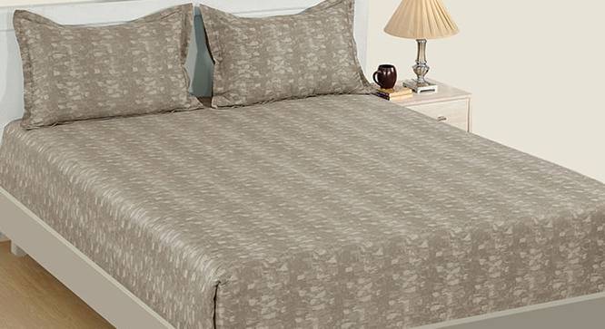 Sinclair Bedsheet Set (Brown, King Size) by Urban Ladder - Front View Design 1 - 421610