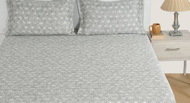 Pailey Bedsheet Set (Grey, Queen Size) by Urban Ladder - Cross View Design 1 - 421620