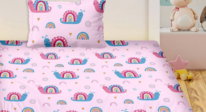 Bianca Bedsheet Set (Pink, Single Size) by Urban Ladder - Cross View Design 1 - 421749