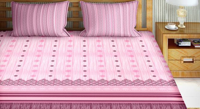 Santiago Bedsheet Set (Pink, Super King Size) by Urban Ladder - Cross View Design 1 - 421803