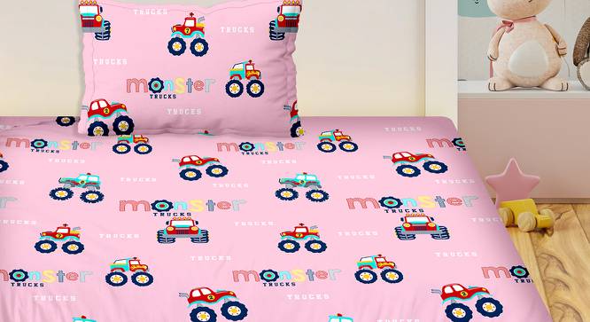 Heaven Bedsheet Set (Pink, Single Size) by Urban Ladder - Cross View Design 1 - 421885