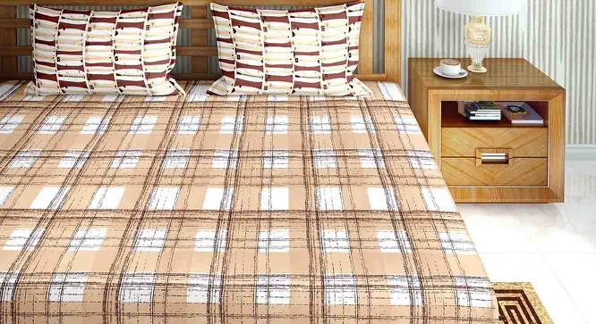 Jolene Bedsheet Set (Brown, King Size) by Urban Ladder - Cross View Design 1 - 421934
