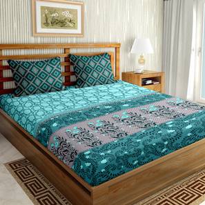Products At 60 Off Sale Design Kennedi Bedsheet Set (Green, Super King Size)