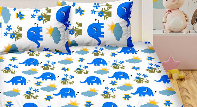 Kinley Bedsheet Set (Blue, King Size) by Urban Ladder - Cross View Design 1 - 421976